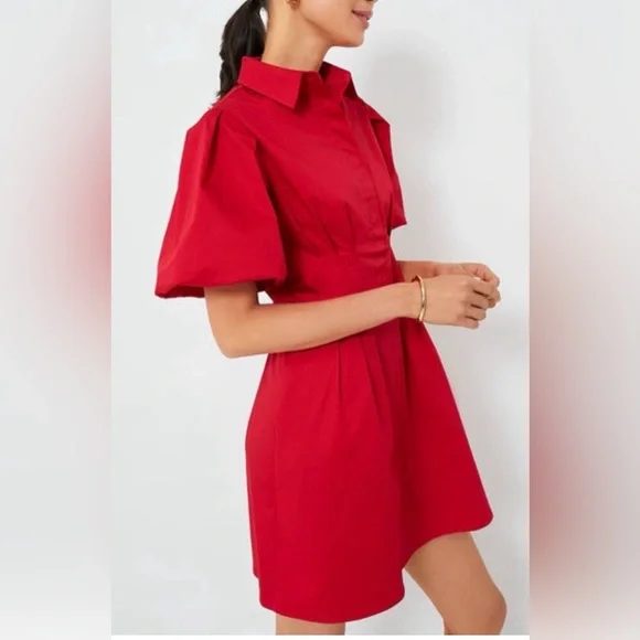 New!! 🌺 TUCKERNUCK Red Mini Delaney Dress S NWT - Picture 2 of 11